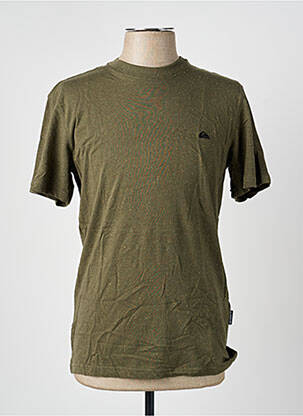 Tricou broderie mâneci scurte verde QUIKSILVER bărbat