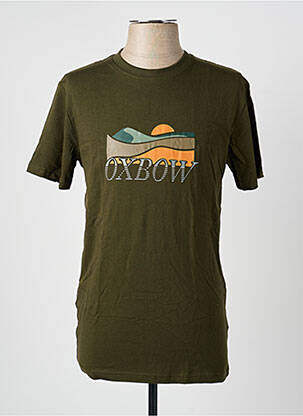 Tricou croială cambrată mâneci scurte verde OXBOW bărbat