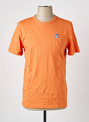 Tricou broderie mâneci scurte portocalie LE COQ SPORTIF bărbat