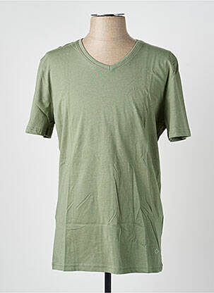 Tricou croială dreaptă mâneci scurte verde LEE COOPER homme