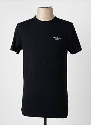 Tricou croială cambrată mâneci scurte negru PEPE JEANS bărbat