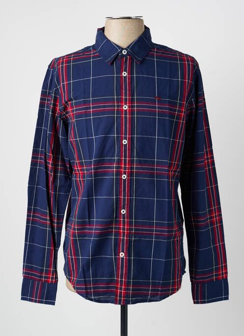 Cămașă cu mâneci lungi imprimeu carouri albastru PEPE JEANS homme