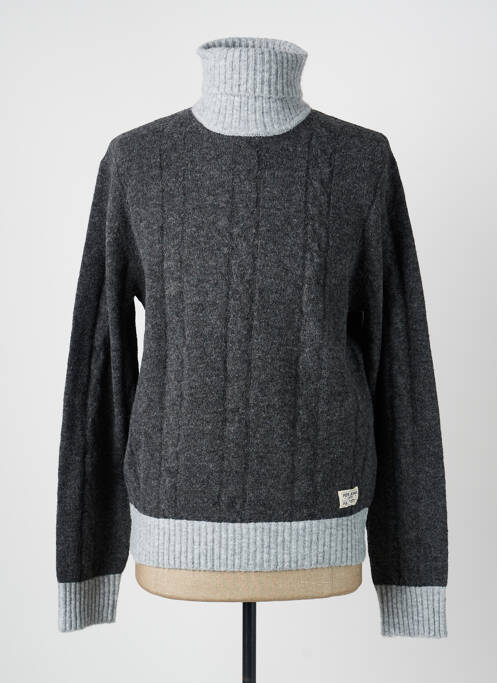 Pulover cu guler înalt croială cambrată mâneci lungi gri PEPE JEANS homme