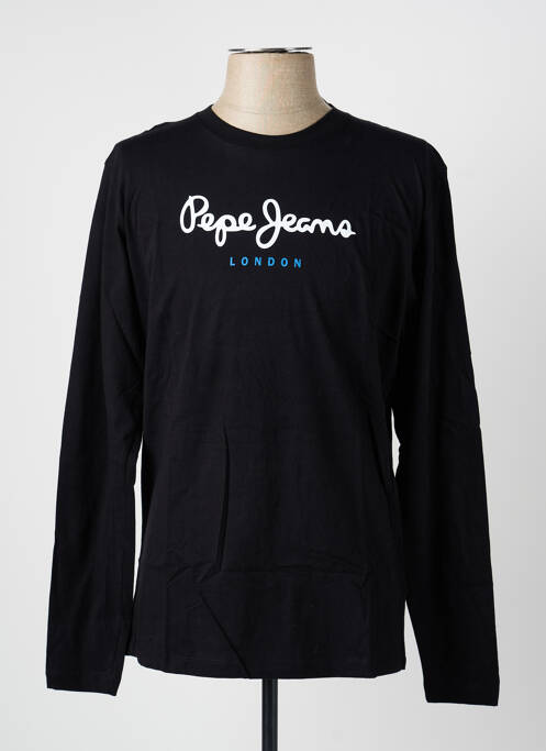 Tricou croială dreaptă mâneci lungi negru PEPE JEANS homme