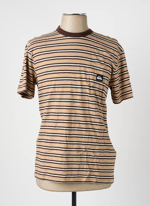 Tricou croială cambrată mâneci scurte maro QUIKSILVER homme