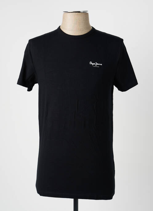 Tricou croială cambrată mâneci scurte negru PEPE JEANS homme