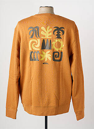 Hanorac serigrafie flockată mâneci lungi maro QUIKSILVER bărbat