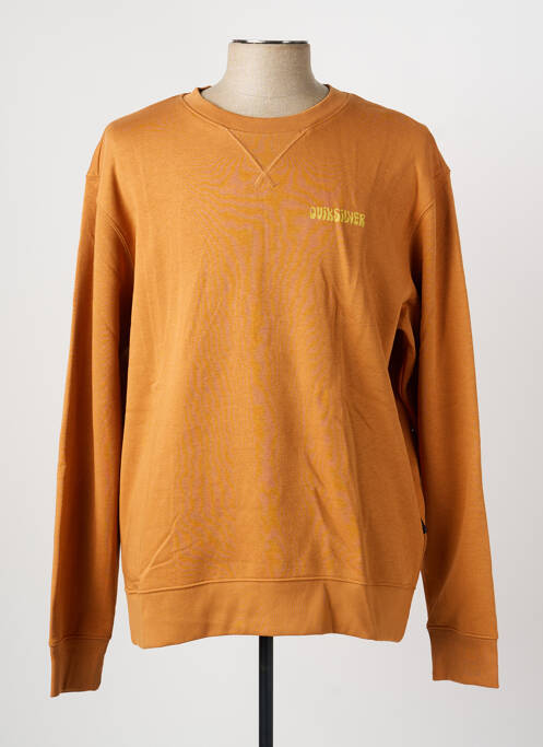 Hanorac serigrafie flockată mâneci lungi maro QUIKSILVER homme