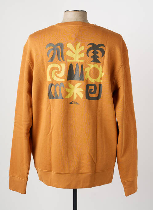 Hanorac serigrafie flockată mâneci lungi maro QUIKSILVER homme