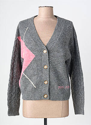 Vestă cu mâneci lungi elasticitate gri PEPE JEANS femeie