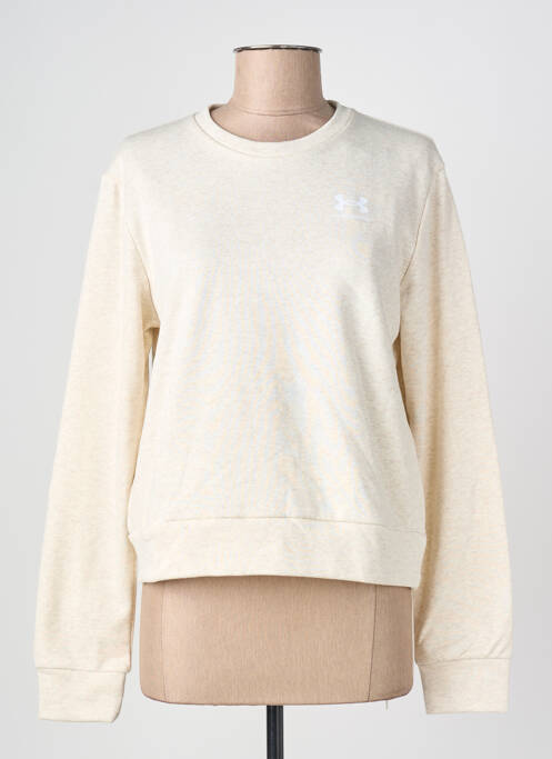 Hanorac elasticitate mâneci lungi bej UNDER ARMOUR femme