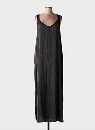 Rochie lungă fără mâneci fără mâneci negru ME369 femeie