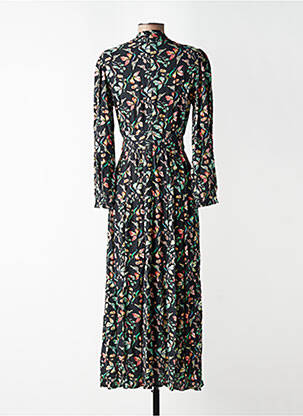 Rochie lungă mâneci lungi mâneci lungi negru INDI & COLD femeie