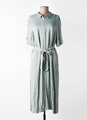 Rochie midi croială fluidă mâneci scurte verde YAYA femeie