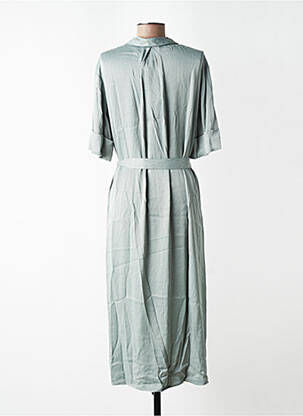 Rochie midi croială fluidă mâneci scurte verde YAYA femeie