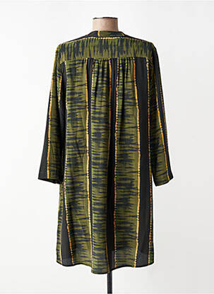 Rochie scurtă croială fluidă mâneci lungi verde MOMONI femeie