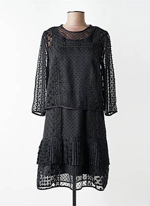 Rochie midi croială fluidă mâneci lungi negru MAISON SCOTCH femme