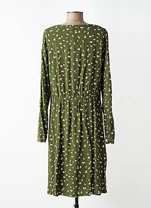Rochie midi imprimeu floral mâneci lungi verde YERSE femeie