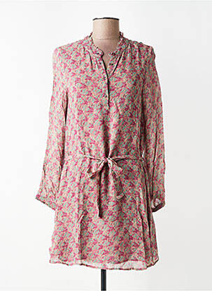 Rochie scurtă croială fluidă mâneci lungi violet INDI & COLD femeie