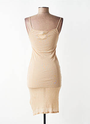 Rochie midi guler rotund bretele subțiri bej AMERICAN VINTAGE femeie