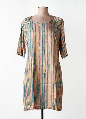 Rochie scurtă mâneci 3/4 mâneci 3/4 maro YAYA femeie