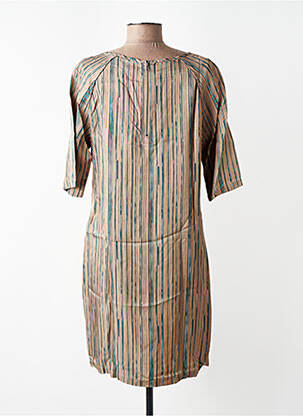 Rochie scurtă mâneci 3/4 mâneci 3/4 maro YAYA femeie