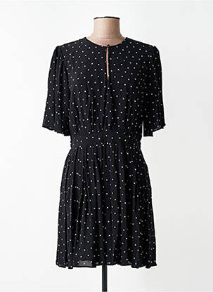 Rochie scurtă mâneci scurte mâneci scurte negru IDANO femeie