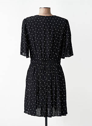 Rochie scurtă mâneci scurte mâneci scurte negru IDANO femeie