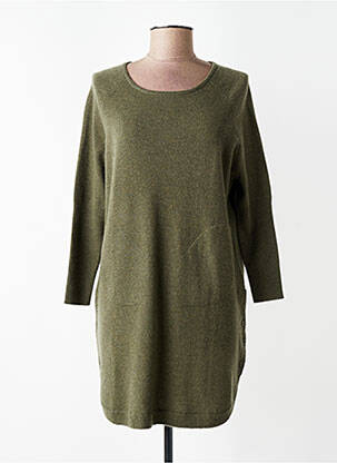 Rochie pulover strânsă pe partea de jos mâneci lungi verde ESTHEME femeie