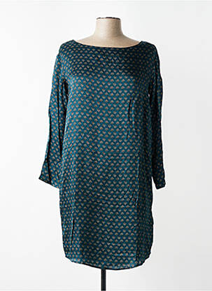 Rochie midi croială fluidă mâneci lungi verde R95TH femeie