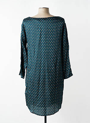 Rochie midi croială fluidă mâneci lungi verde R95TH femeie