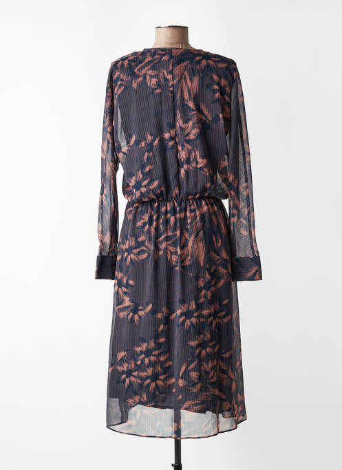 Rochie midi croială fluidă mâneci lungi albastru TOUPY femme