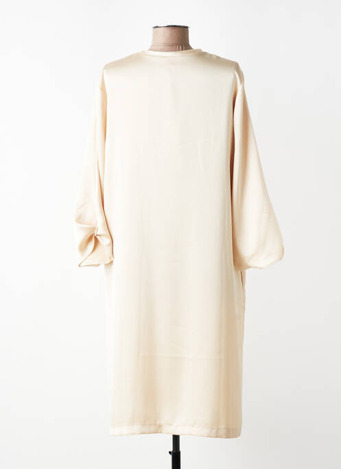 Rochie midi croială fluidă mâneci 3/4 bej TOUPY femme