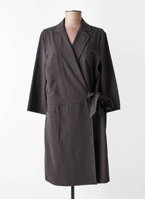Rochie midi mâneci 3/4 mâneci 3/4 gri YAYA femme