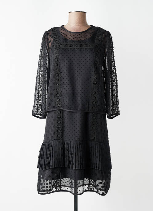 Rochie midi croială fluidă mâneci lungi negru MAISON SCOTCH femme