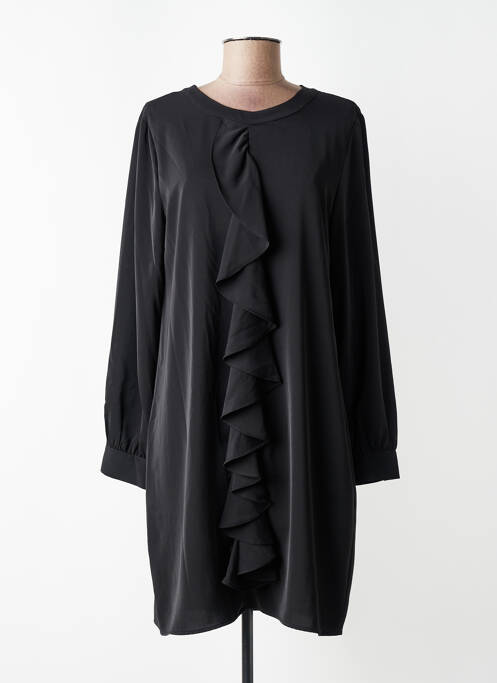 Rochie scurtă închidere cu fermoar la spate mâneci lungi negru ANONYME DESIGNERS femme