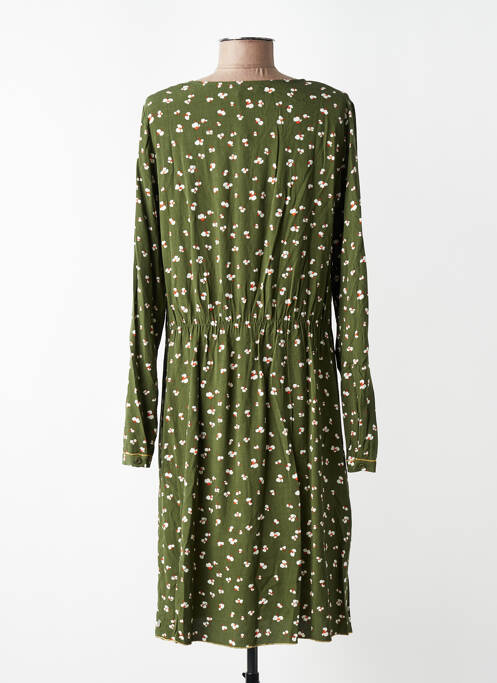Rochie midi croială fluidă mâneci lungi verde YERSE femme