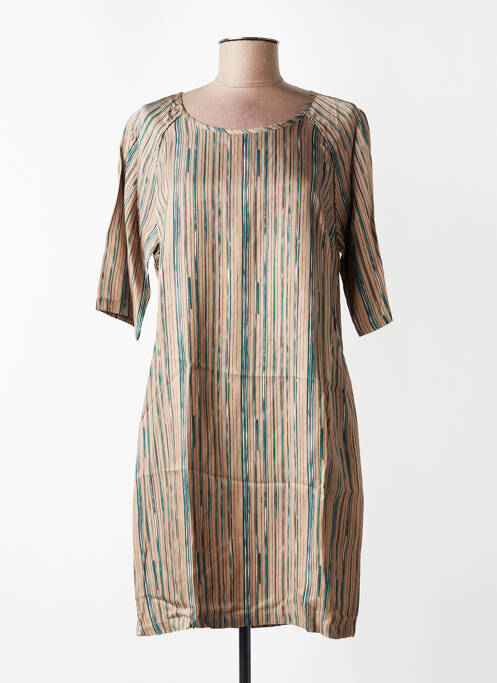 Rochie scurtă mâneci 3/4 mâneci 3/4 maro YAYA femme