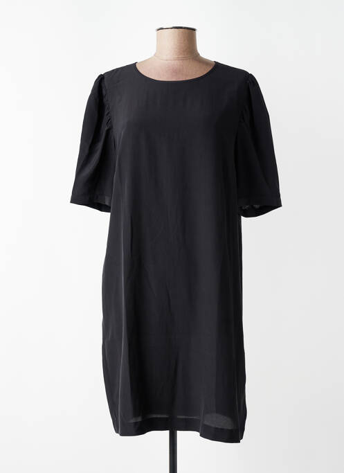 Rochie scurtă închidere cu fermoar la spate mâneci scurte negru IDANO femme