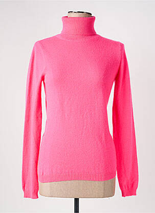 Pulover cu guler înalt elasticitate mâneci lungi roz ABSOLUT CASHMERE femeie