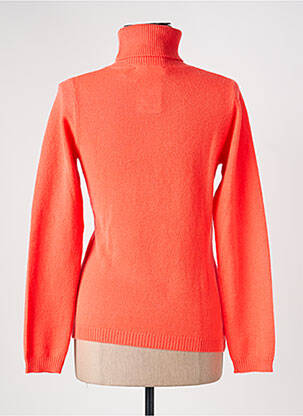 Pulover cu guler înalt elasticitate mâneci lungi portocalie ABSOLUT CASHMERE femeie