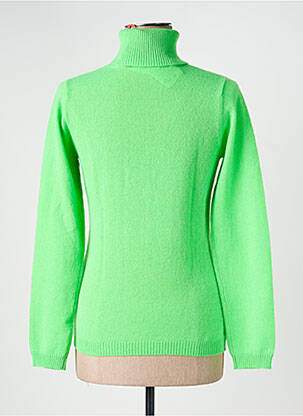 Pulover cu guler înalt elasticitate mâneci lungi verde ABSOLUT CASHMERE femeie