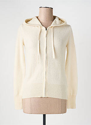 Vestă cu mâneci lungi guler rotund bej ABSOLUT CASHMERE femeie