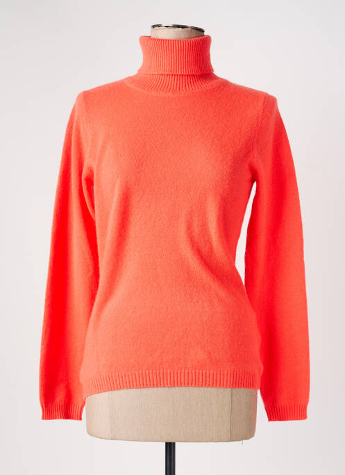 Pulover cu guler înalt elasticitate mâneci lungi portocaliu ABSOLUT CASHMERE femme