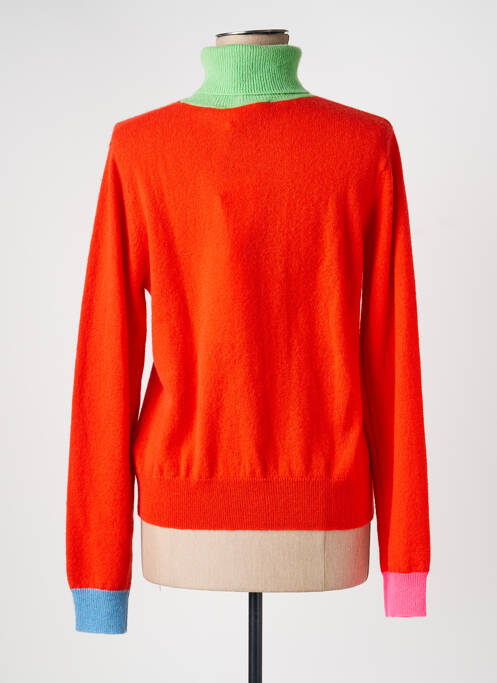 Pulover cu guler înalt elasticitate mâneci lungi portocaliu ABSOLUT CASHMERE femme