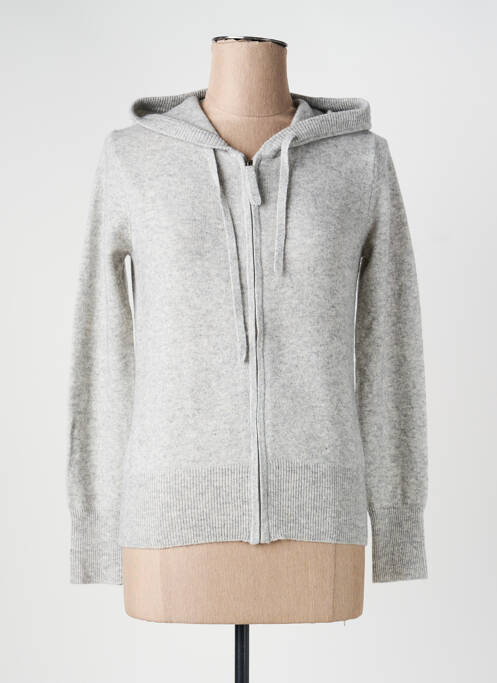 Vestă cu mâneci lungi elasticitate gri ABSOLUT CASHMERE femme