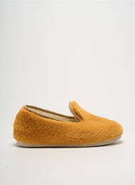 Papuci/pantofi de casă talpă exterioară textilă toc plat până la 3 cm portocaliu CHAUSSE MOUTON femeie