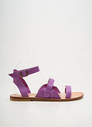 Sandale/pantofi decupați chiquet toc plat până la 3 cm violet SESSUN femeie