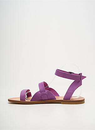 Sandale/pantofi decupați chiquet toc plat până la 3 cm violet SESSUN femeie