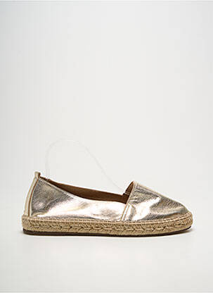 Espadrile țesătură satinată toc plat până la 3 cm auriu ESCADRILLE femeie